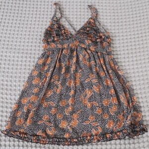 Trixxi Orange Floral Mini Dress Size Small